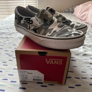 Camo slip on vans